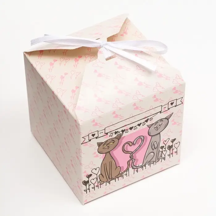 Коробка складная квадратная «От всей души», 10×10×10 см