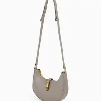 Сумка женская багет TEXTURA на молнии, 24&times;6&times;14 см, серая