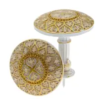 Крючок для штор CAPPIO KC211, d=9.6 мм, цвет белый с золотом, 2 шт Крючок для штор CAPPIO KC211, d=9.6 мм, цвет белый с золотом, 2 шт