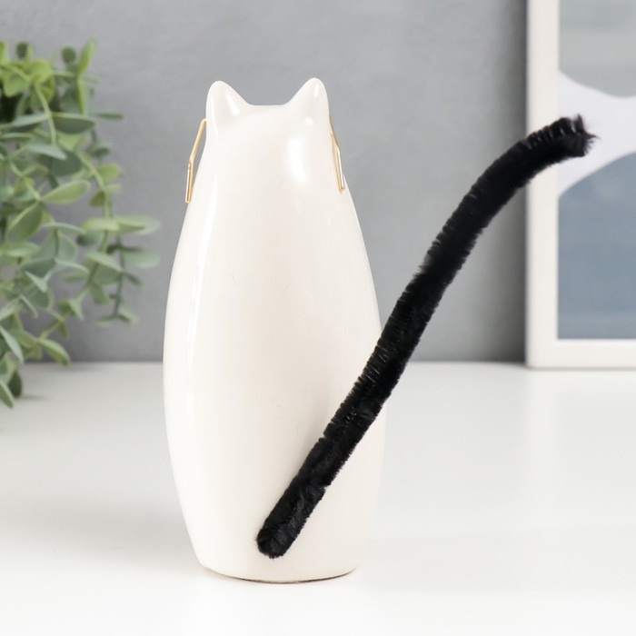 Сувенир керамика Сувенир керамика "Котик в очках с кучерявым животиком" 6,2х5,8х14 см