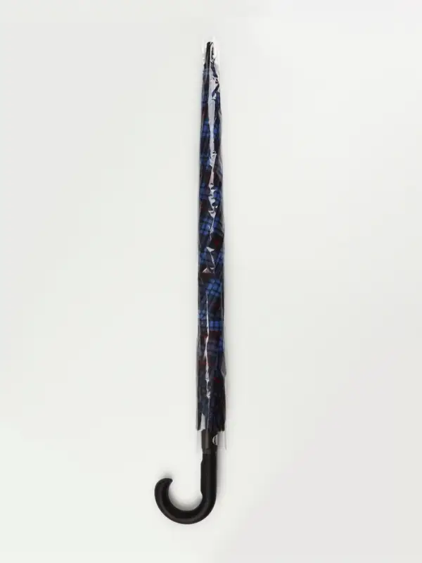 Зонт - трость автоматический &laquo;Клетка&raquo;, эпонж, 8 спиц, R=60/70 см, d=120 см, МИКС