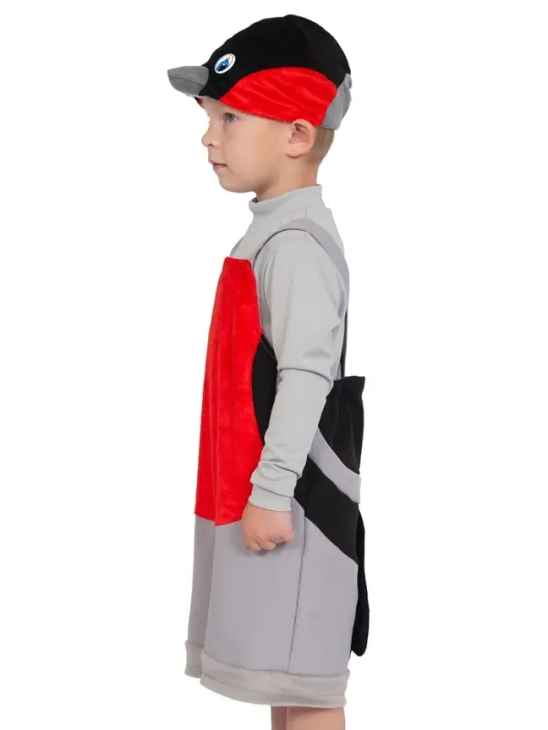 Карнавальный костюм "Снегирь" ткань-плюш, 3-6 лет, рост 98-116 см