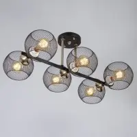 Светильник потолочный BayerLux &laquo;Эстэт&raquo;, люстра 6хЕ27, 40 Вт, чёрный, 58&times;36&times;23.5 см