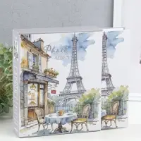Фотоальбом на 80 фото 10х15 см "Завтрак с видом на Эйфелеву башню" в коробке 5х19х22,8 см