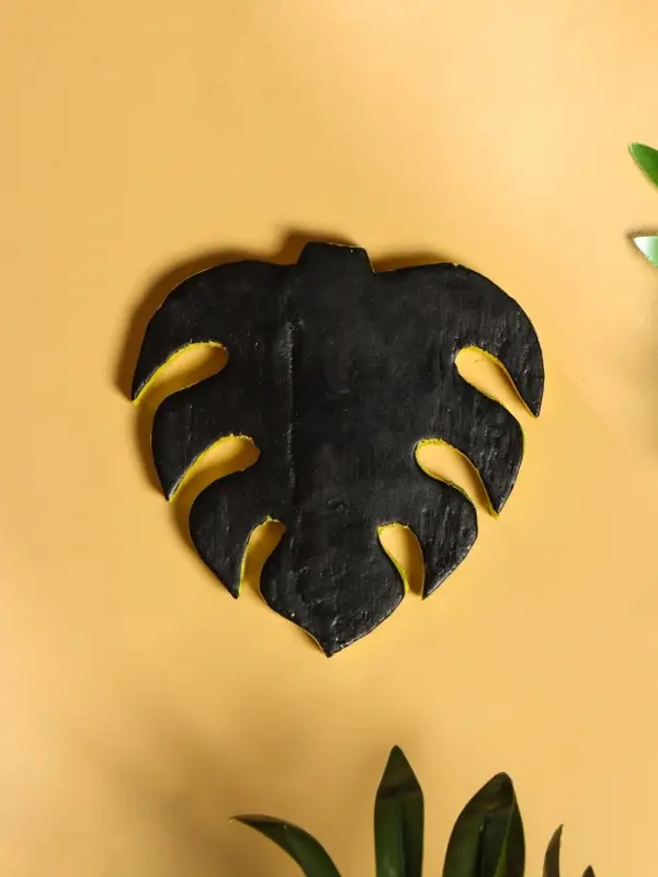 Панно &laquo;Лист&raquo;, 12&times;13&times;1 см, дерево, зелёное