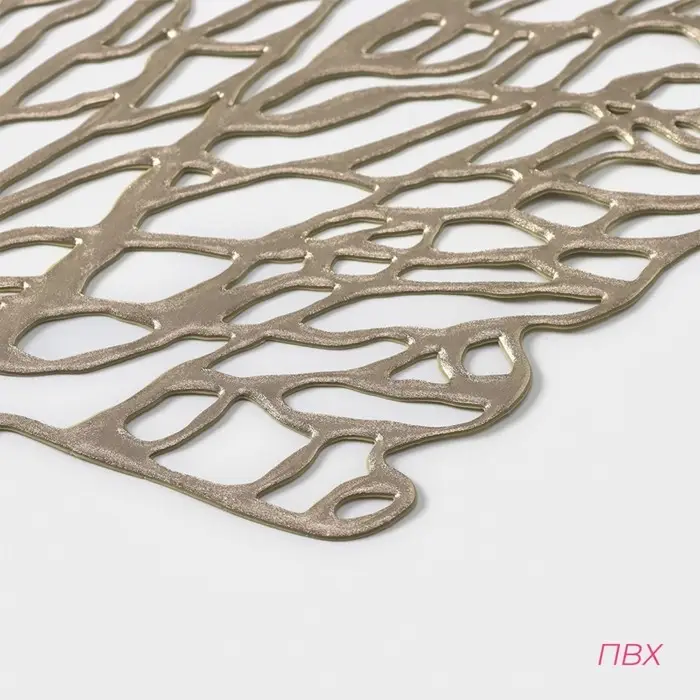 Салфетки сервировочные на стол Доляна &laquo;Кораллы&raquo;, 4 шт., 48&times;39 см, золотые