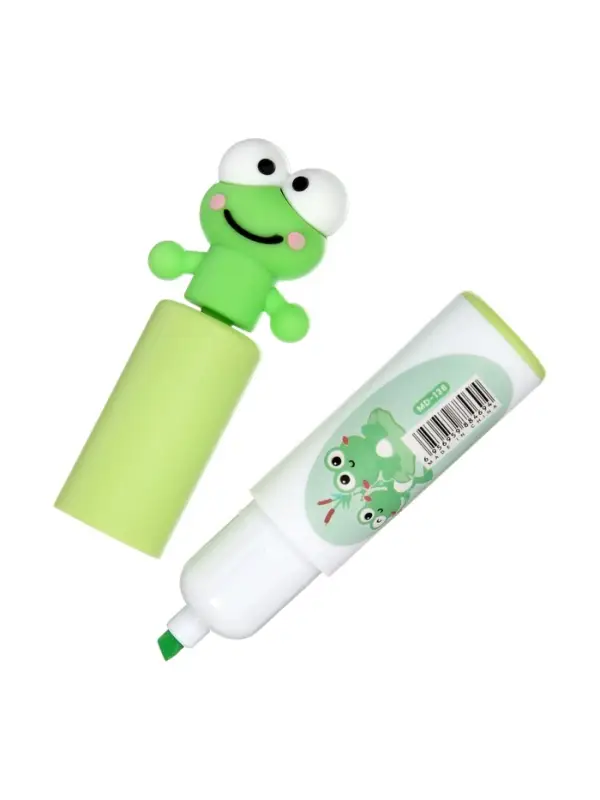 Маркер-текстовыделитель &laquo;Лягушонок&raquo;, скошенный наконечник, узел 5 мм, зелёный