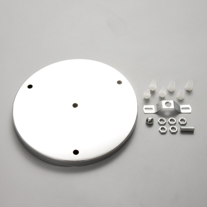 Основание для светильника Основание для светильника "Круг-3" хром 23,5х23,5х2см