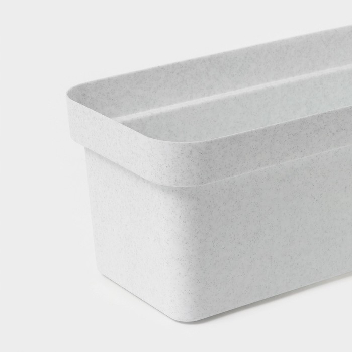 Ящик балконный для цветов «Эко», 40 см, 8 л, цвет светлый гранит Ящик балконный для цветов «Эко», 40 см, 8 л, цвет светлый гранит