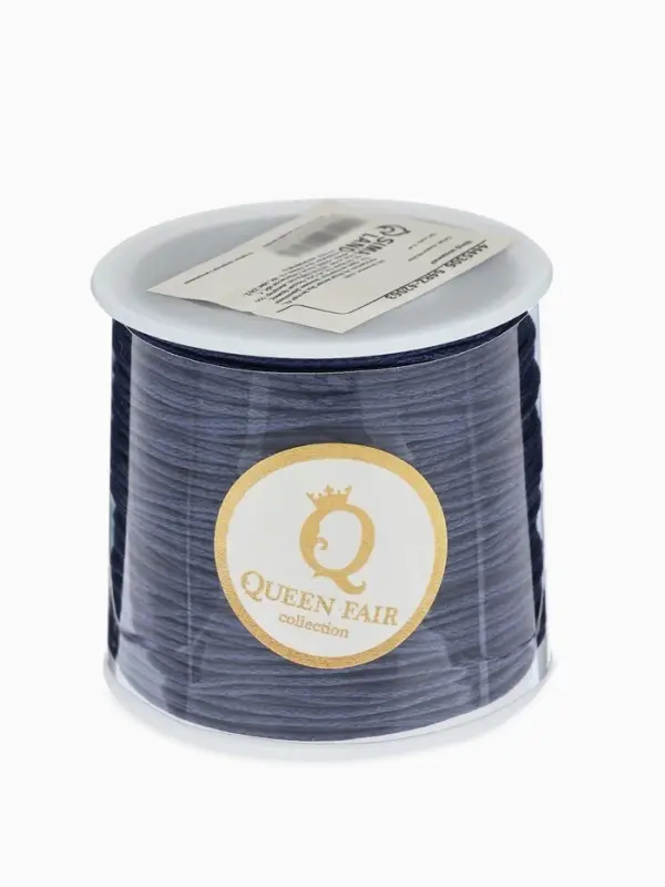 Шнур вощеный из полиэстера d=1 мм, L=65-70 м, синий