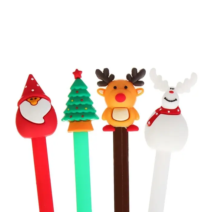 Ручка-прикол Calligrata &laquo;Новый год&raquo;, чёрные чернила, гелевая, подарочная, МИКС