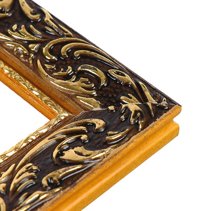 Рама для картин (зеркал) 70 х 90 х 4 см, дерево  Рама для картин (зеркал) 70 х 90 х 4 см, дерево "Версаль", золотая