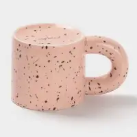 Кружка Доляна &laquo;Сплэш&raquo;, 350 мл, 14&times;8.7&times;8 см, фарфор, персиковая