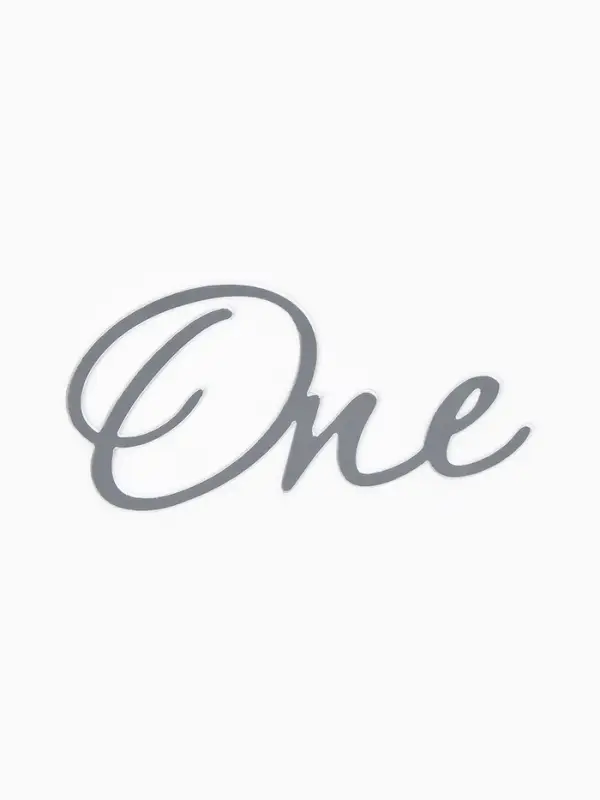 Топпер для торта One, цвет серебро