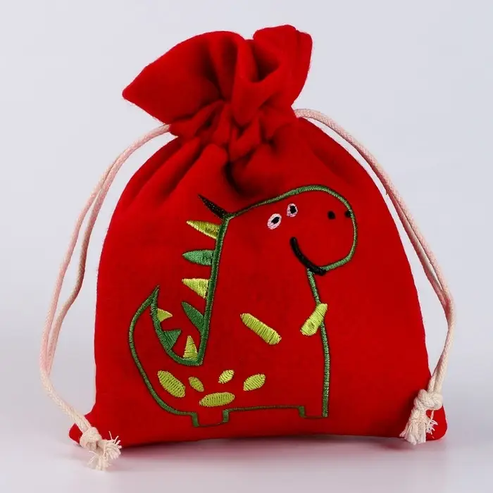 Мешок для подарков «Дракон», р. 17×13 см, МИКС Мешок для подарков «Дракон», р. 17×13 см, МИКС