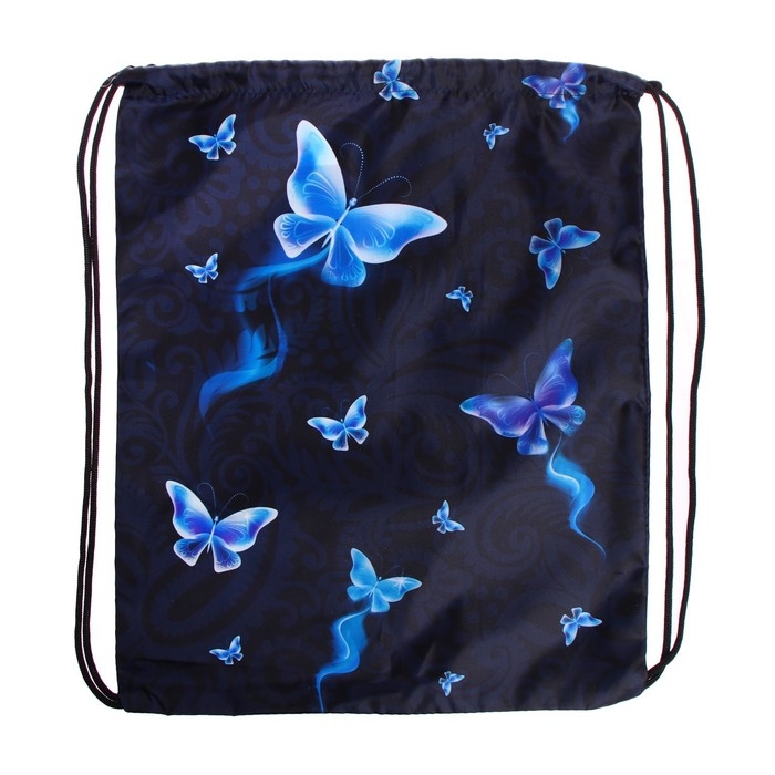 Мешок для обуви 420 х 340 мм, Calligrata МСО-5С, (мягкий полиэстер, плотность 210D),  Мешок для обуви 420 х 340 мм, Calligrata МСО-5С, (мягкий полиэстер, плотность 210D), "Бабочки 2"