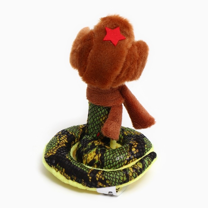 Мягкая игрушка «Змея», 10 см, цвет коричневый Мягкая игрушка «Змея», 10 см, цвет коричневый