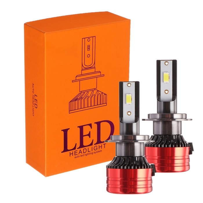 Автолампа светодиодная Н7, 12 В, 30 Вт, 2160 Лм, провод 20 см, свет белый, 2 шт Автолампа светодиодная Н7, 12 В, 30 Вт, 2160 Лм, провод 20 см, свет белый, 2 шт