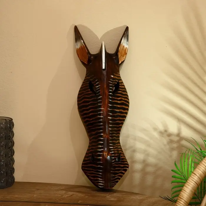 Маска дерево Маска дерево "Зебра" 50х16х7 см