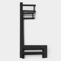 Полка для кухни 2-х ярусная Доляна, 33.5&times;20.5&times;39 см, чёрная