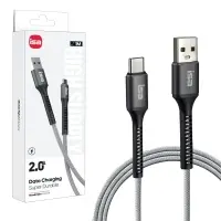 Кабель BX-6 USB на Type-C 1m 2A ISA серый
