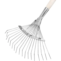 Грабли веерные стальные 18 круглых зубьев деревянный черенок 350х1450мм