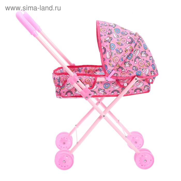 Коляска для кукол «Сладкая поняшка» универсальная, металлический каркас Коляска для кукол «Сладкая поняшка» универсальная, металлический каркас