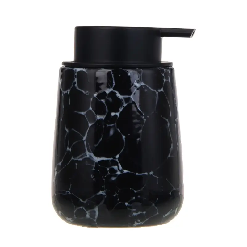 VETTA Дозатор для жидкого мыла, 320 мл, 13x9x9 см, керамика, "Космос", мрамор черный