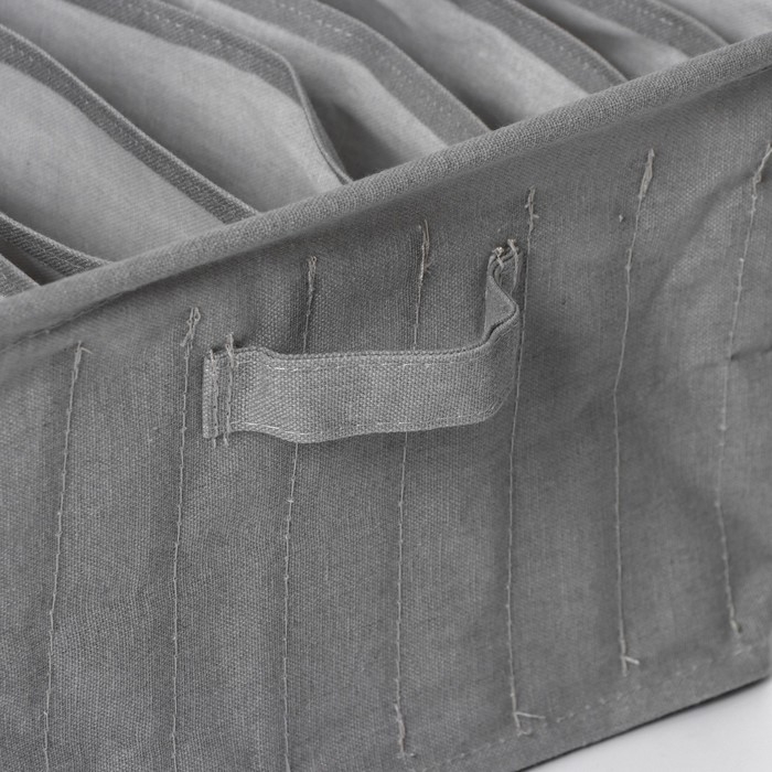 Органайзер для хранения белья LaDо́m, 9 ячеек, 25×33×16 см, цвет серый Органайзер для хранения белья LaDо́m, 9 ячеек, 25×33×16 см, цвет серый