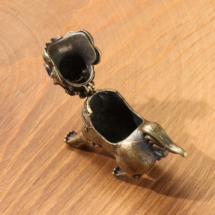 Курильница для благовоний конусов  Курильница для благовоний конусов "Лев", 5,5 х 5 см, бронзовый