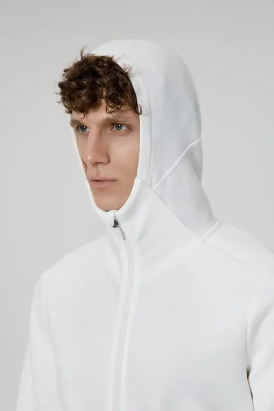 Куртка с капюшоном унисекс Begi, молочно-белая, размер S Куртка с капюшоном унисекс Begi, молочно-белая, размер S