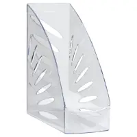 Лоток для бумаг Стамм &laquo;Лидер&raquo;, А4, вертикальный, 1 отделение, прозрачный, ширина 110 мм