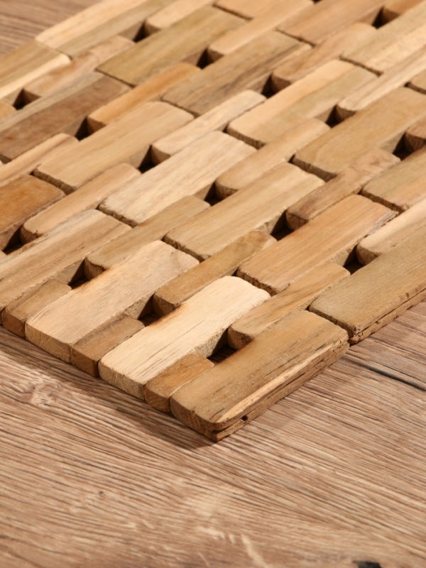 Коврик из тикового дерева, 30х20х0,7 см