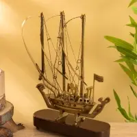 Корабль сувенирный 23х6,5х30 см, латунь