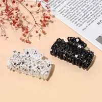 Крабик для волос &laquo;Эфи&raquo;, паутинка, 9 см, чёрный, белый