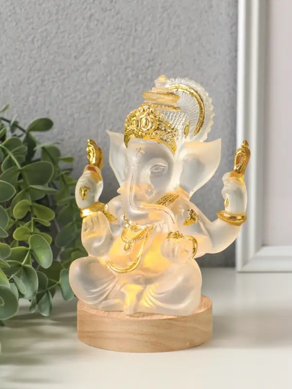 Фигурка светящаяся &laquo;Ганеша&raquo;, акрил, от USB, 8&times;10.8&times;14.5 см