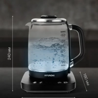 Чайник HYK-G5506 черный-серебристый, 1.7л, мощность 2200Вт