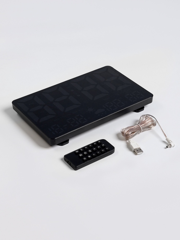 Часы настенные электронные, будильник, календарь, термометр, гигрометр, 15.8 х 3 х 24.8 см   1074710 Часы настенные электронные, будильник, календарь, термометр, гигрометр, 15.8 х 3 х 24.8 см   1074710