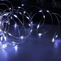 Гирлянда &laquo;Нить&raquo; 20 м, роса, IP20, серебристая нить, 200 LED, свечение белое, 12 В