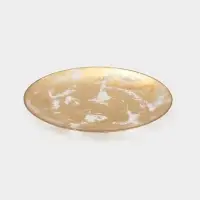 Тарелка подстановочная Magistro Gold Dust, d=33 см, стекло, золотистая