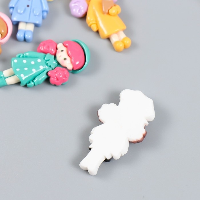 Декор для творчества пластик  Декор для творчества пластик "Малышка нарядная" набор 5 шт 3,5х1,9 см