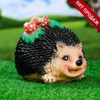 Садовая фигура из гипса &laquo;Ёжик с грибочками&raquo;, 18&times;28&times;20 см