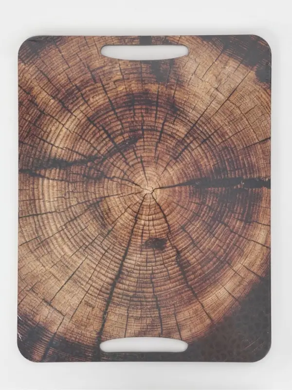 Доска разделочная с ручками Дарим Красиво &laquo;Спил&raquo;, 36&times;28 см, дерево, коричневая