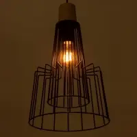 Светильник потолочный BayerLux &laquo;Крит&raquo;, 1&times;40 Вт, Е27, черный/коричневый, 25&times;25&times;37(137)см