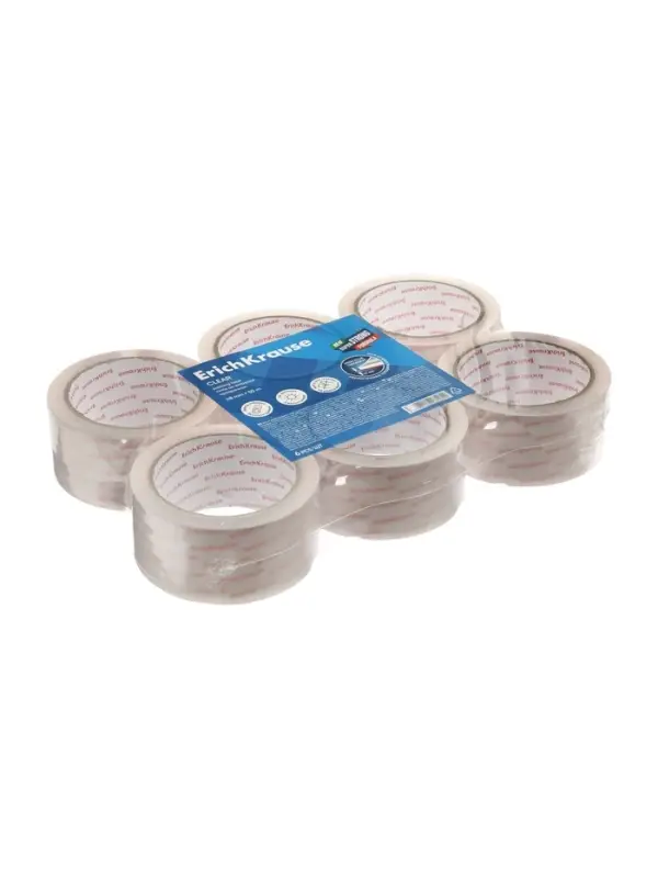 Набор из клейких лент ErichKrause Clear, 48 мм &times; 50 м, прозрачная