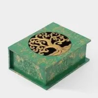 Шкатулка "Древо" 24х18х9 см, МДФ, цв. зелёный