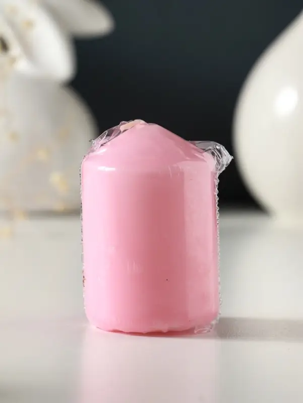 Свеча-цилиндр 4х6 см, 70 гр, розовый Свеча-цилиндр 4х6 см, 70 гр, розовый