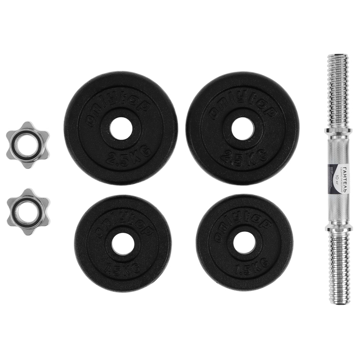 Гантель сборно-разборная ONLYTOP, 10 кг Гантель сборно-разборная ONLYTOP, 10 кг