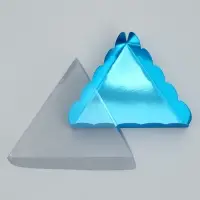 Коробка для печенья, кондитерская упаковка с PVC крышкой, «Голубая», 18 х 3 см