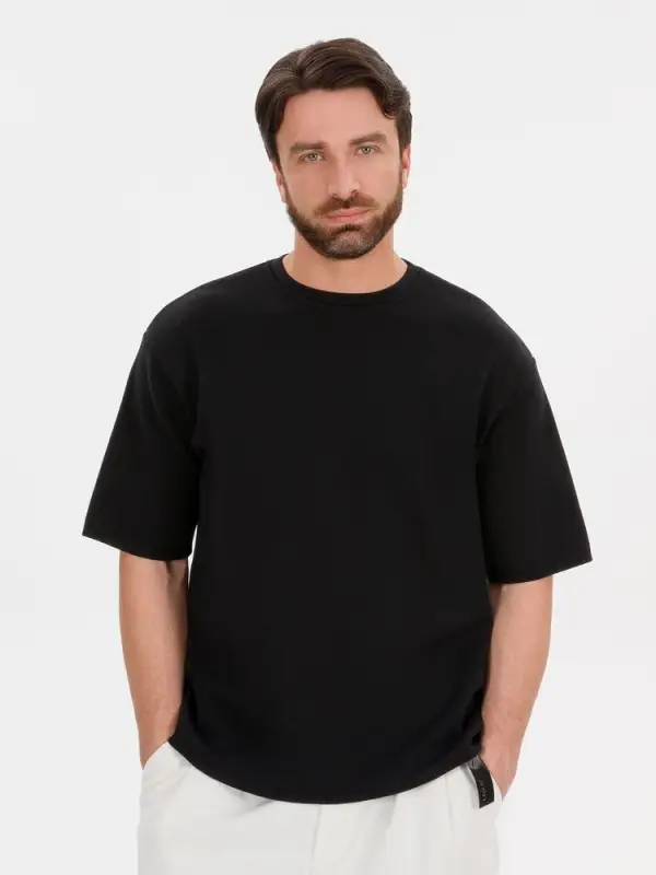 Джемпер с коротким рукавом Siluetti Volumica, черный, размер XS/S Джемпер с коротким рукавом Siluetti Volumica, черный, размер XS/S